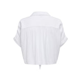 ONLY ONLPAULA Cropped Shirt In White