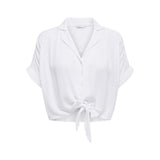 ONLY ONLPAULA Cropped Shirt In White