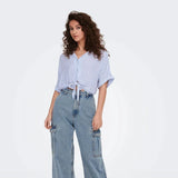 ONLY ONLPAULA Shirt In White/Cloud Dancer Stripe