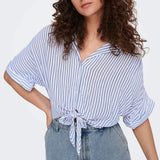 ONLY ONLPAULA Shirt In White/Cloud Dancer Stripe