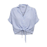 ONLY ONLPAULA Shirt In White/Cloud Dancer Stripe