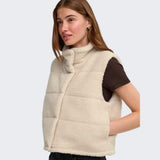 ONLY ONLSANDRA Teddy Gilet In Beige