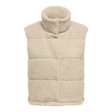 ONLY ONLSANDRA Teddy Gilet In Beige