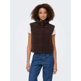 ONLY ONLSANDRA Teddy Gilet In Seal Brown