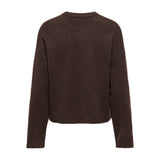 ONLY ONLSIMONI Knitted Pullover In Coffee Bean