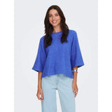 ONLY Onlsimoni Knitted Pullover In Ultramarine