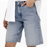 ONLY ONLSONNY High waist Regular Fit Denim shorts In Blue / Light Blue Denim