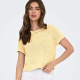 ONLY ONLSUNNY Knitted Top In Double Cream