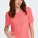 ONLY ONLSUNNY Knitted Top In Sugar Coral