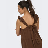 ONLY ONLTHYRA Long Dress In Pinecone