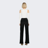 ONLY ONLMADISON Blush High Waist Wide 32" Length Leg Fit Jeans In Black