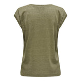 ONLY Onlysilver Loose Short Sleeved Top in Gold Falcon