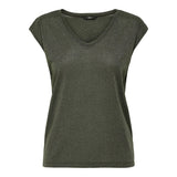 ONLY Onlysilver Loose Short Sleeved Top in Green Kalamata