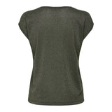 ONLY Onlysilver Loose Short Sleeved Top in Green Kalamata
