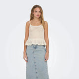 ONLY Sleeveless Knitted Top in Birch
