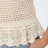 ONLY Sleeveless Knitted Top in Birch