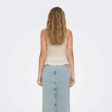 ONLY Sleeveless Knitted Top in Birch