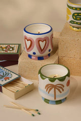 Paddywax A Dopo 8 oz Hand painted "Hearts" Ceramic - Rosewood Vanilla