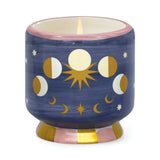 Paddywax A Dopo 8 Oz Handpainted "Moon Phases" Ceramic - Jasmine & Rose