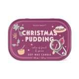 Paddywax Bistro Christmas Pudding Printed Tin Candle