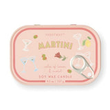 Paddywax Bistro Martini Printed Tin Candle – Lemon & Violet
