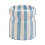 Paddywax Cabana ‘Lost at Sea’ Blue Striped Ceramic Candle 6.5oz