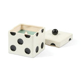 Paddywax Lucky Dice 10oz Ceramic Green Wax Candle Misted Lime