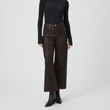 PAIGE Anessa Wide Leg Jean in Chicory Coffee Luxe Coating