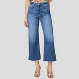 PAIGE Anessa Wide Leg Jean In Rock Show Distressed