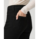 PAIGE Cindy Straight Jean in Black Shadow