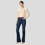 PAIGE High Rise Laurel Canyon 32" Bootcut Jean In Berlin