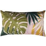 Paoletti Leafy Rectangular Outdoor Cushion in Blush
