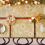 Paoletti Gold Stag Large Washable Festive Table Runner
