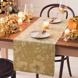 Paoletti Gold Stag Large Washable Festive Table Runner
