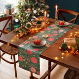 Paoletti Pomegranate Table Runner Green 180x35
