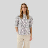 Part Two AlmerasPW Shirt In Navy Leaf Print