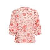 Part Two AlviaPW Blouse In Poppy Red Bird Print