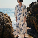 Part Two AlyaPW Dress In Blue Flower Print