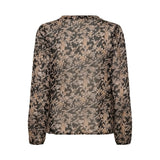 Part Two Black Flower Bouquet Print Blouse