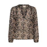 Part Two Black Flower Bouquet Print Blouse