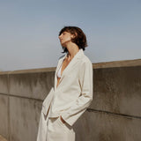 Part Two BriddiPW Casual Jacket In White Stripe