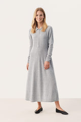 Part Two CheyennePW Long Sleeve Dress in Light Grey