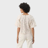 Part Two EstermarinePW Blouse In Green Bouquet Print