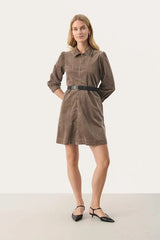 Part Two EyvorPW Corduroy Dress in Walnut