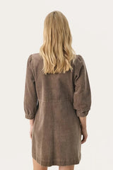 Part Two EyvorPW Corduroy Dress in Walnut