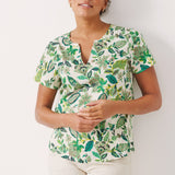 Part Two Genisas T-shirt Green Craft Flower