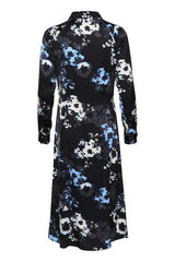 Part Two LamiyaPW Floral Midi Dress in Dark Navy
