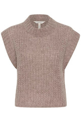Part Two Landa Knit Waistcoat in Mink Melange