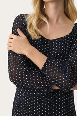 Part Two LankaPW Polka Dot Dress in Navy