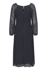Part Two LankaPW Polka Dot Dress in Navy